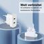 VIEVRE 2 Stück EU Stecker Adapter, US to EU Adapter für Steckdosen, Steckeradapter Japan Deutschland, Adapter Eurostecker, Weiß (Packung mit 2)