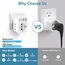 USA Adapter Steckdose, 7 in1 Reiseadapter USA Deutschland Stecker mit 2*USB-C,2*USB-A,1*AC, 2*Italien Steckdosen, EU to US Adapter, Steckdosenadapter Typ B für Amerika/Kanada/Thailand/Mexiko