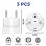 Reiseadapter Schweiz auf EU Adapterstecker, 3 Stück Schweiz auf EU Reisestecker Adapter, Liechtenstein auf EU Adapterstecker 3 poliger Schweizer Stecker auf 2 polige DE Buchse Schweizer Steckdose
