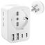 USA Adapter Steckdose, 7 in1 Reiseadapter USA Deutschland Stecker mit 2*USB-C,2*USB-A,1*AC, 2*Italien Steckdosen, EU to US Adapter, Steckdosenadapter Typ B für Amerika/Kanada/Thailand/Mexiko