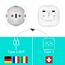 Schweiz Reiseadapter 3 Stück EU Stecker auf Stecker Typ J Schweizer für Malediven, Ruanda, Liechtenstein
