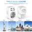 2 Stück USA Adapter Steckdose, 5-in-1 Reiseadapter USA Deutschland Stecker mit 1*USB-C, 3*USB-A(3.4A),1*AC, EU to US Adapter, Steckdosenadapter Typ B für EU zu Amerika/Kanada/Thailand/Mexiko