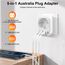 Adapter Australien,5 in 1 Reiseadapter Australien mit 2*USB-C, 2*USB-A(3.4A) und 1*AC, Adapter China Deutschland Stecker, Steckdosenadapter Typ I für EU zu China/Argentinien/Neuseeland