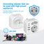 JSVER Reiseadapter Italien, Typ -L Adapter mit 4 USB-Anschlüssen, Bidirektionaler Adapter, Italien-Franz, Reise-Stecker Typ L für Italien, Chile, Uruguay und Äthiopien (weiß)