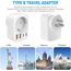 2 Stück USA Adapter Steckdose, 5-in-1 Reiseadapter USA mit 2*USB (3.4A),2*USB-C,1*AC, Adapter USA Deutschland Stecker Steckdosenadapter für EU zu US Amerika Kanada Mexiko Thailand, Typ B Reisestecker