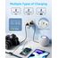 decqle Reiseadapter Weltweit, Universal Reisestecker mit 2 USB-C, 2 USB-A und 1 AC Steckdose, Internationaler Steckdosenadapter, AC Adapter Universaladapter für EU, UK, US, AU (Weiß)