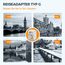 TESSAN Adapter England Deutschland Stecker, Faltbar 5 in 1 Reiseadapter Typ G mit 2 USB C und 2 USB A, Kleines klappbares Design, Steckdosenadapter für London Malta Irland Dubai, UK Adapter auf EU