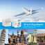 JSVER Reiseadapter Italien, Typ -L Adapter mit 4 USB-Anschlüssen, Bidirektionaler Adapter, Italien-Franz, Reise-Stecker Typ L für Italien, Chile, Uruguay und Äthiopien (weiß)