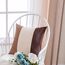 MIULEE 2er Set Voile Vorhang Zweifarbiger Vorhang mit Ösen Transparente Gardine Ösenschal Fensterschal Lichtdurchlässig für Schlafzimmer, 140x137cm, Hellkaffee
