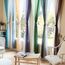 MIULEE 2er Set Voile Vorhang Zweifarbiger Vorhang mit Ösen Transparente Gardine Ösenschal Fensterschal Lichtdurchlässig für Schlafzimmer, 140x145cm, Wasserblau