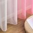MIULEE 2er Set Voile Vorhang Zweifarbiger Vorhang mit Ösen Transparente Gardine Ösenschal Fensterschal Lichtdurchlässig für Schlafzimmer, 140x145cm, Rosa