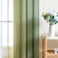 MIULEE 2er Set Voile Vorhang Zweifarbiger Vorhang mit Ösen Transparente Gardine Ösenschal Fensterschal Lichtdurchlässig für Schlafzimmer, 140x137cm, Olivergrün