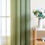 MIULEE 2er Set Voile Vorhang Zweifarbiger Vorhang mit Ösen Transparente Gardine Ösenschal Fensterschal Lichtdurchlässig für Schlafzimmer, 140x160cm, Olivergrün