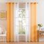 MIULEE 2er Set Voile Vorhang Zweifarbiger Vorhang mit Ösen Transparente Gardine Ösenschal Fensterschal Lichtdurchlässig für Schlafzimmer, 140x175cm, Orange