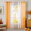 MIULEE 2er Set Voile Vorhang Zweifarbiger Vorhang mit Ösen Transparente Gardine Ösenschal Fensterschal Lichtdurchlässig für Schlafzimmer, 140x225cm, Orange