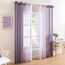 MIULEE 2er Set Voile Vorhang Zweifarbiger Vorhang mit Ösen Transparente Gardine Ösenschal Fensterschal Lichtdurchlässig für Schlafzimmer, 140x300cm, Lila