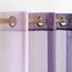 MIULEE 2er Set Voile Vorhang Zweifarbiger Vorhang mit Ösen Transparente Gardine Ösenschal Fensterschal Lichtdurchlässig für Schlafzimmer, 140x200cm, Lila