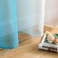 MIULEE 2er Set Voile Vorhang Zweifarbiger Vorhang mit Ösen Transparente Gardine Ösenschal Fensterschal Lichtdurchlässig für Schlafzimmer, 140x175cm, Wasserblau