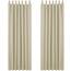 Deconovo Blickdichte Gardinen mit Schlaufen Thermogardinen Dicke Thermogardine Kälteschutz warm Hitzeschutz, 260x140 cm(HöhexBreite), Beige, 2er Set