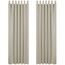 Deconovo Blickdichte Gardinen mit Schlaufen Verdunkelungsgardinen Dicke Thermogardine Kälteschutz warm Hitzeschutz, 260x140 cm(HöhexBreite) cm, Hellbeige, 2er Set