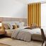 MIULEE Senfgelb Samtvorhang Ösen 2er Set 140X145, Blickdichte Vorhänge Samt Kurz Schlafzimmer Wohnzimmer, Wunderschön Weich Vorhang Verdunkelung Velvet Curtains, Verdunkelnd Samt Gardinen Blickdicht