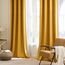 MIULEE Senfgelb Samtvorhang Ösen 2er Set 140X225, Blickdichte Vorhänge Samt für Schlafzimmer Wohnzimmer, Wunderschön Weich Vorhang Verdunkelung Velvet Curtains, Verdunkelnd Samt Gardinen Blickdicht