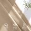 MIULEE Beige Samtvorhang Ösen 2er Set 140X245, Blickdichte Vorhänge Samt für Deko Schlafzimmer Wohnzimmer, Wunderschön Weich Vorhang Verdunkelung Velvet Curtains, Verdunkelnd Samt Gardinen Blickdicht