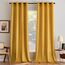 MIULEE Senfgelb Samtvorhang Ösen 2er Set 140X225, Blickdichte Vorhänge Samt für Schlafzimmer Wohnzimmer, Wunderschön Weich Vorhang Verdunkelung Velvet Curtains, Verdunkelnd Samt Gardinen Blickdicht