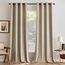 MIULEE Beige Samtvorhang Ösen 2er Set 140X245, Blickdichte Vorhänge Samt für Deko Schlafzimmer Wohnzimmer, Wunderschön Weich Vorhang Verdunkelung Velvet Curtains, Verdunkelnd Samt Gardinen Blickdicht