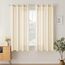 Woaboy Kruz Leinen Gardinen Vorhänge Wohnzimmer Halbtransparent mit Ösen Stores Gardine Leinenoptik Schlafzimmer Modern Ösenvorhang Schlaufengardinen 2er Set 140x145cm (BxH) Leinen