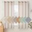 Woaboy Leinen Kruz Gardinen Weiß Vorhänge Wohnzimmer Halbtransparent mit Ösen Stores Gardine Leinenoptik Schlafzimmer Modern Ösenvorhang Schlaufengardinen 2er Set 140x137cm (BxH) Weiß