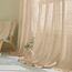 Woaboy Leinen Gardinen Vorhänge Wohnzimmer Halbtransparent mit Ösen Stores Gardine Leinenoptik Schlafzimmer Modern Ösenvorhang Schlaufengardinen 2er Set 140x235cm (BxH) Beige