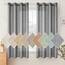Woaboy Leinen Kruz Gardinen Grau Vorhänge Wohnzimmer Halbtransparent mit Ösen Stores Gardine Leinenoptik Schlafzimmer Modern Ösenvorhang Schlaufengardinen 2er Set 140x175cm (BxH) Grau
