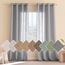 Woaboy Leinen Gardinen Grau Vorhänge Wohnzimmer Halbtransparent mit Ösen Stores Gardine Leinenoptik Schlafzimmer Modern Ösenvorhang Schlaufengardinen 2er Set 140x245cm (BxH) Grau