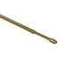 GARDINIA Vitragestange flachoval, Ausziehbar, Gardinenstange, Metall/Kunststoff, Messing, 40-65 cm, 2 Stück