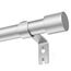 Silber Gardinenstange Vorhangstange Ausziehbar Curtain Rod Gardinenstangen für Fenster Outdoor (Silber, 76 to 152 cm, A2)