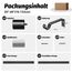 Schwarz Gardinenstange 76-152 cm, 25mm Vorhangstange Ausziehbar Curtain Rod Gardinenstangen für Fenster Outdoor (Schwarz Matt, 76 to 152 cm)