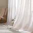 Woaboy Leinen Gardinen Weiß Vorhänge Wohnzimmer Halbtransparent mit Ösen Stores Gardine Leinenoptik Schlafzimmer Modern Ösenvorhang Schlaufengardinen 2er Set 140x260cm (BxH) Reines Weiß