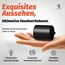 Schwarz Gardinenstange 76-152 cm, 25mm Vorhangstange Ausziehbar Curtain Rod Gardinenstangen für Fenster Outdoor (Schwarz Matt, 76 to 152 cm)