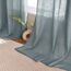 Woaboy Leinen Gardinen Halbtransparent Vorhänge Leinenoptik Wohnzimmer mit Ösen Stores Gardine Schlafzimmer Modern Ösenvorhang Schlaufengardinen 2er Set 140x260cm (BxH) Navy Blau
