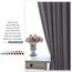 PONY DANCE Verdunkelungsvorhang Kurz Ösenvorhang 2er Set H 150 x B 90 cm Scheibengardinen Wohnzimmer Blickdichte Vorhänge mit Ösen Gardinen Küchen/Badezimmer Fenster, Grau