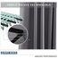PONY DANCE Extra Breite Gardine Grau Blickdicht Verdunklungsvorhänge Ösenvorhang 1er Set H 260 x B 300 Thermovorhänge Hitzeschutz Wohnzimmer Gardinen Modern Blackout Curtains