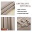 PONY DANCE Scheibengardinen Blickdicht Küchen Gardine Kurz Ösenschal 2er Set H 100 x B 90 cm Verdunkelungsvorhang für Kleine Fenster Vorhänge Verdunkelung, Taupe