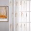 MIULEE Kurz Vorhänge Transparent mit Braun und Weiss Blätter Muster, Modern Stickerei Gardinen Ösen Für Kleines Fenster Kurzgardine, 2er Set Schöne Blätter Muster Vorhang Fenster H 160 x B 140