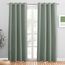PONY DANCE Blickdichte Vorhänge mit Ösen Salbeigrüne Gardinen Wohnzimmer Modern Verdunkelungsvorhang Blackout Thermal Curtains for Winter, 2er Set H 200 x B 132 cm