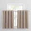 PONY DANCE Bistrogardine Küche Kurze Gardinen mit Ösen H 90 x B 132 cm Verdunklungsvorhänge Scheibengardinen Blickdicht Vorhänge für Badezimmer Fenster, Taupe