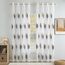 MIULEE Kurz Vorhänge Transparent mit Kaffee und Braun Blätter Muster, Modern Stickerei Gardinen Ösen Für Kleines Fenster Kurzgardine, 2er Set Schöne Blätter Muster Vorhang Fenster H 160 x B 140