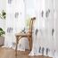 MIULEE Wohnzimmer Gardinen Transparent mit Grau und Weiss Blätter Muster, Modern Stickerei Gardinen Ösen für Schlafzimmer Deko, 2er Set Schöne Blätter Muster Vorhang Fenster H 245 x B 200