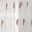 MIULEE Wohnzimmer Vorhänge Transparent mit Kaffee und Weiss Blätter Muster, Modern Stickerei Gardinen Ösen für Schlafzimmer Deko, 2er Set Schöne Blätter Muster Vorhang Fenster H 245 x B 140