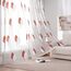 MIULEE Wohnzimmer Gardinen Transparent mit Terrakotta und Weiss Blätter Muster, Modern Stickerei Gardinen Ösen für Schlafzimmer Deko, 2er Set Schöne Blätter Muster Vorhang Fenster H 225 x B 140
